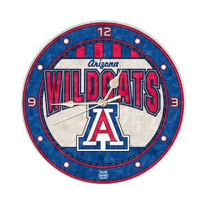NCAA - 12 in. Arizona Art Glass Clock