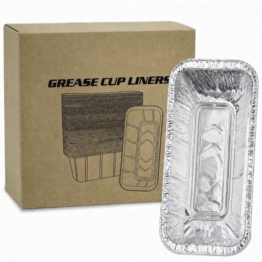 50-Pack Aluminum Foil Drip Pan Liners for Pedestal Grills, 8 x 3 x 3.7 Inches, Silver for Outdoor Home and Garden price history on PriceWatchPro