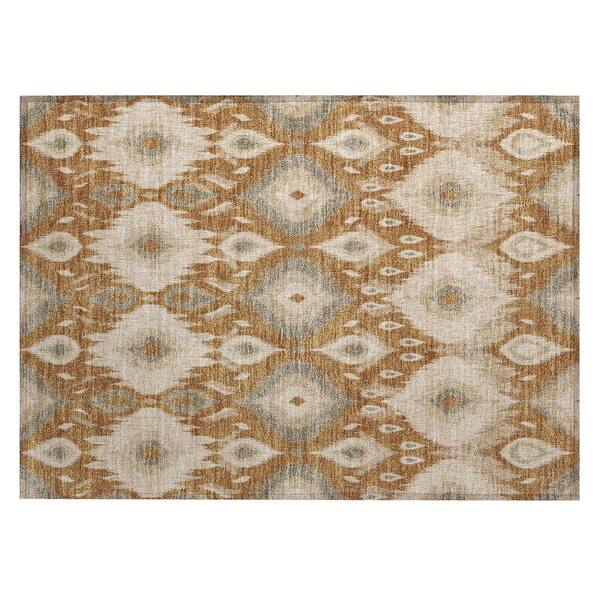 Chantille Machine Washable Indoor/Outdoor Abstract ACN3120 Rust 2 ft. x 3 ft. Accent Rug