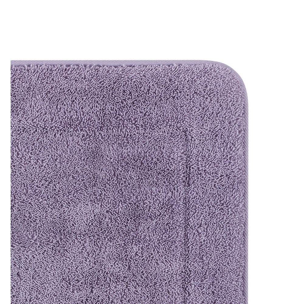Wisteria Purple Terry Memory Foam Bath Mat Set