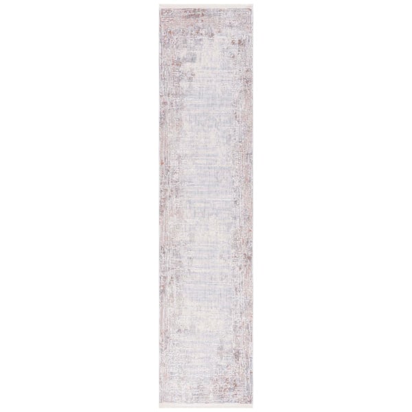 SAFAVIEH Marmara Beige/Blue Rust Solid 2 ft. x 8 ft. Abstract Runner Rug