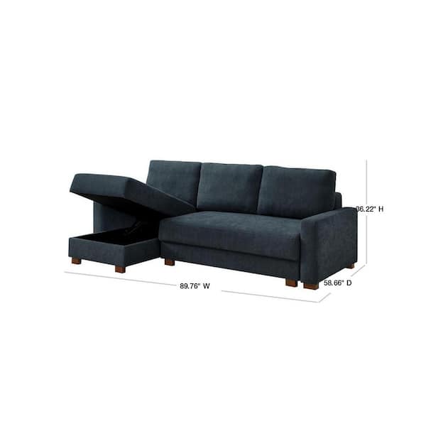 hemel Avonturier Stadscentrum Livorno Charcoal 3-Seat Functional Sectional Sofa with Storage  SA-LYL-CC-SET - The Home Depot