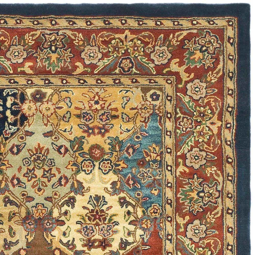 Elegant Heritage Multi-Burgundy Wool 8x10 Area Rug