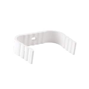 2 in. x 3 in. White Vinyl Downspout Clip