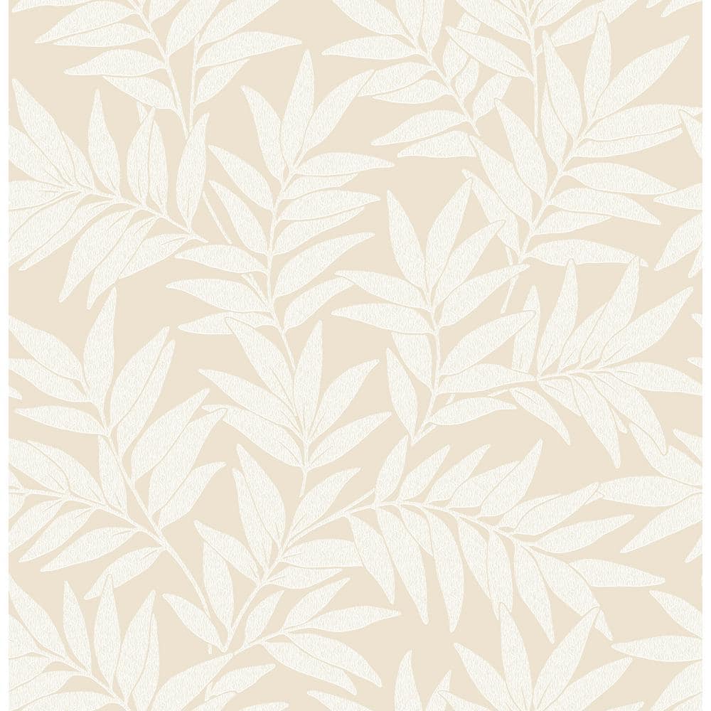 A-Street Prints Morris Taupe Leaf Wallpaper 2970-26125 - The Home Depot