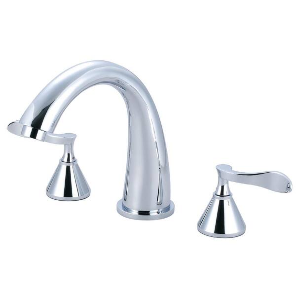 Kingston Brass Century 2 Handle Deck Mount Roman Tub Faucet In Polished Chrome Hks2361cfl The 0164