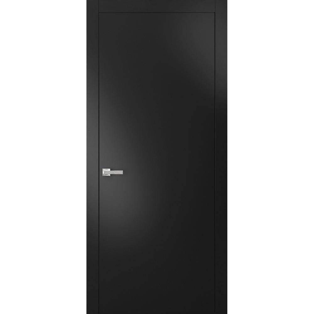 0010 36 in. x 84 in. Flush No Bore Black Finished Pine Wood Interior Door Slab with Hardware price history on PriceWatchPro