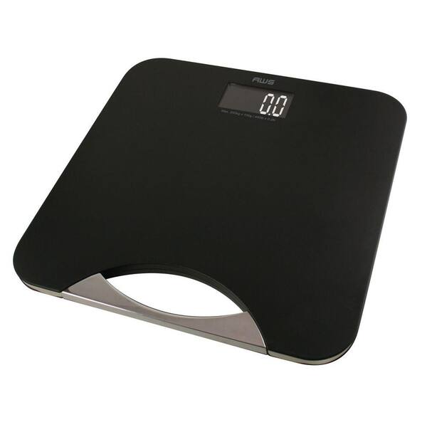 American Weigh Scales Digital Bathroom Scale in Chrome and Black