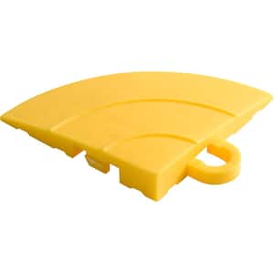 4.5 in. x 2.75 in. Citrus Yellow Polypropylene Corner Edging for Diamondtrax Home Modular Flooring (4-Pack)