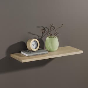 LITE FEELWOOD 31.5 in. x 7.9 in. x 0.75 in. Brushed Oak MDF Decorative Shelf without Brackets