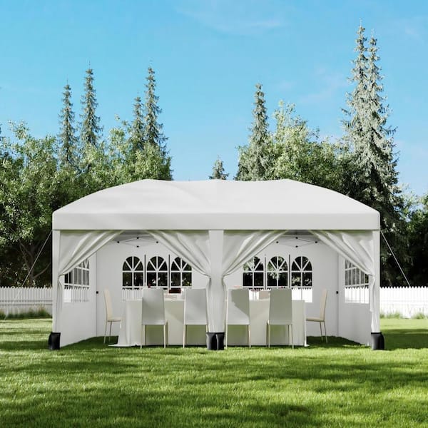 Heavy Duty White 10x20ft.Commercial Waterproof Outdoor Pop Up Canopy Tent