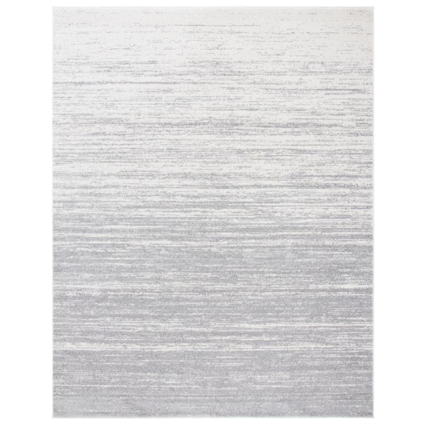 SAFAVIEH Adirondack Light Gray/Gray 11 ft. x 15 ft. Solid Color Striped Area Rug