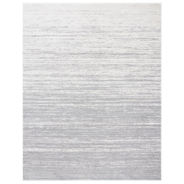 SAFAVIEH Adirondack Light Gray/Gray 12 ft. x 18 ft. Solid Color Striped Area Rug