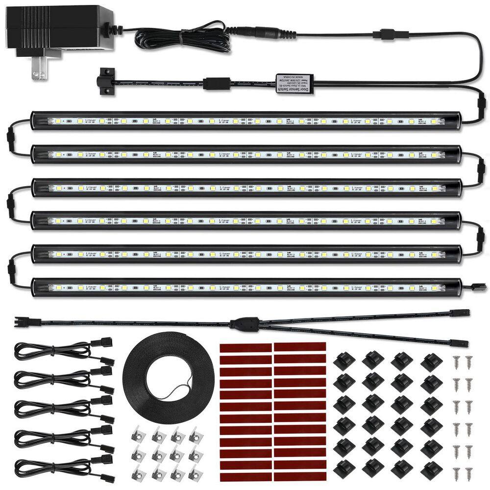 12 in. LED Safe Lighting Kit, Linkable Extendable Plug-in for Gun Safe, Closet, Showcase (6-Pack) price history on PriceWatchPro