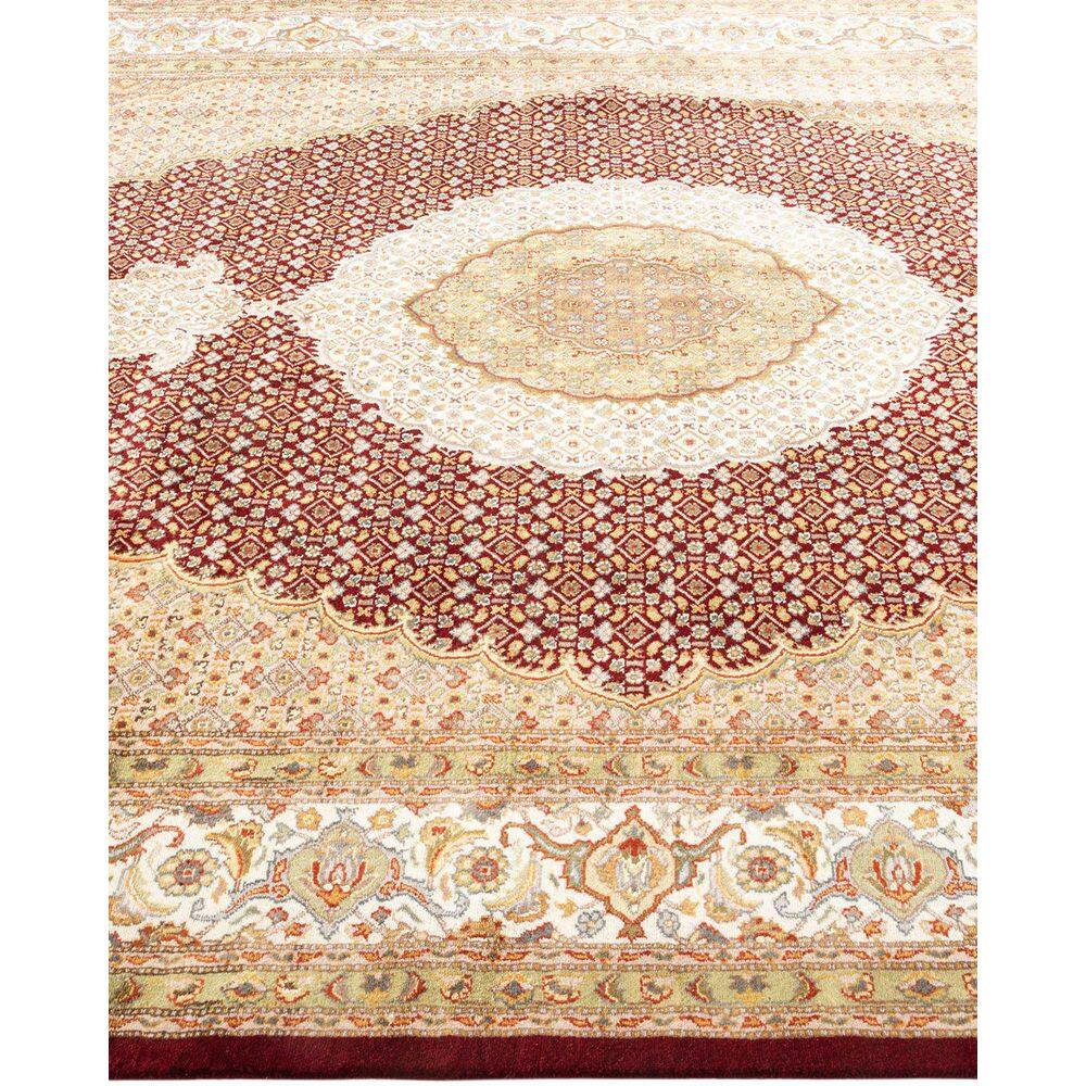 Traditional Red Hand-Knotted Wool 6' x 9' Area Rug