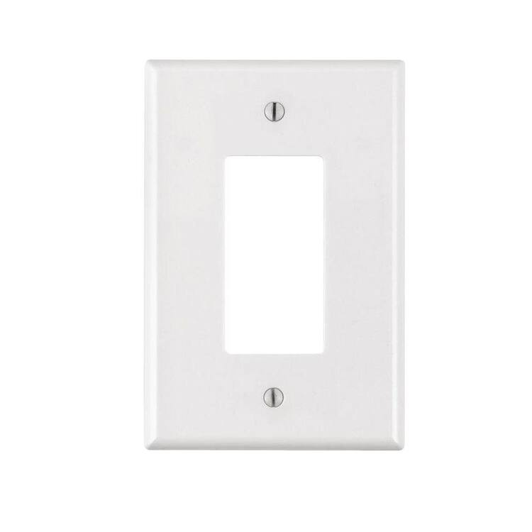 Leviton 1-Gang White Decora/Rocker Plastic Jumbo/Oversized Wall Plate (1-Pack) 88601-W