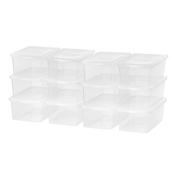 IRIS 17Qt. Storage Box in Clear (12Pack) 586855 The Home Depot