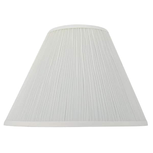 Hampton Bay Mix and Match 17 in. Dia x 12.5 in. H Eggshell Pleat Empire Table Lamp Shade