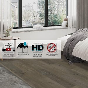 Take Home Sample - Saw Horse Rigid Core Waterproof Plank Flooring 5 in. W x 7 in. L