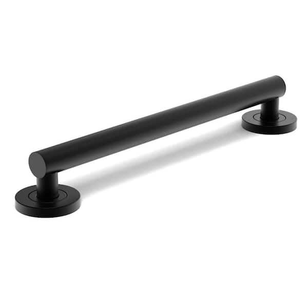 16 in. Bath Safety Grab Bar with Screws Stainless Steel Bath Grab Bar for Elderly Matte Black
