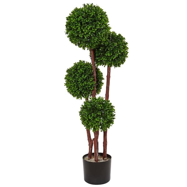 Nearly Natural Indoor Outdoor Boxwood, Artificial Outdoor Topiary Plants
