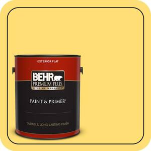1 gal. #370B-5 Sun Shower Flat Exterior Paint & Primer