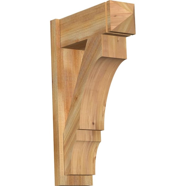 Ekena Millwork 8 in. x 34 in. x 22 in. Balboa Arts and Crafts Rough Sawn Western Red Cedar Outlooker