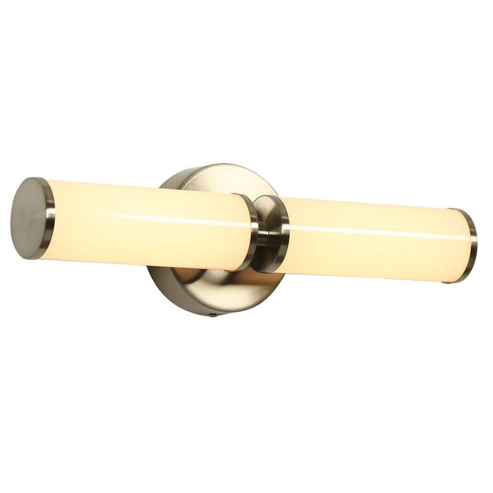 2-Light Plated Nickel Dimmable Integrated LED Wall Sconce with Frosted Polycarbonate Shade and 5 CCT price history on PriceWatchPro
