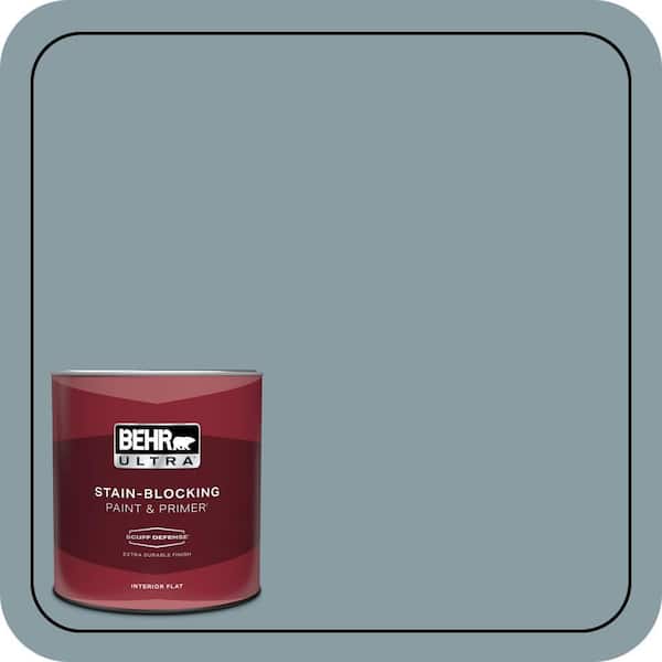 BEHR ULTRA 1 qt. #540F-4 Shale Gray Extra Durable Flat Interior Paint & Primer
