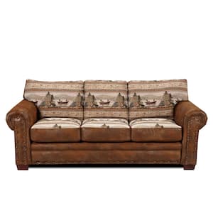 Alpine Lodge 88 in. Width Alpine Lodge and Pinto Microfiber Queen Size Sofa Bed