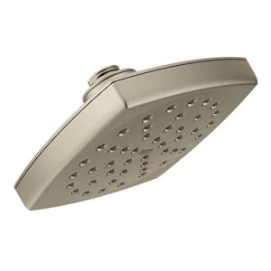 Voss 1-Spray 6 in. Single Wall Mount Fixed Shower Head in Brushed Nickel