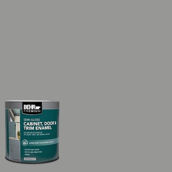 BEHR PREMIUM 1 qt. #PPU24-19 Shark Fin Semi-Gloss Enamel Interior/Exterior Cabinet, Door & Trim Paint