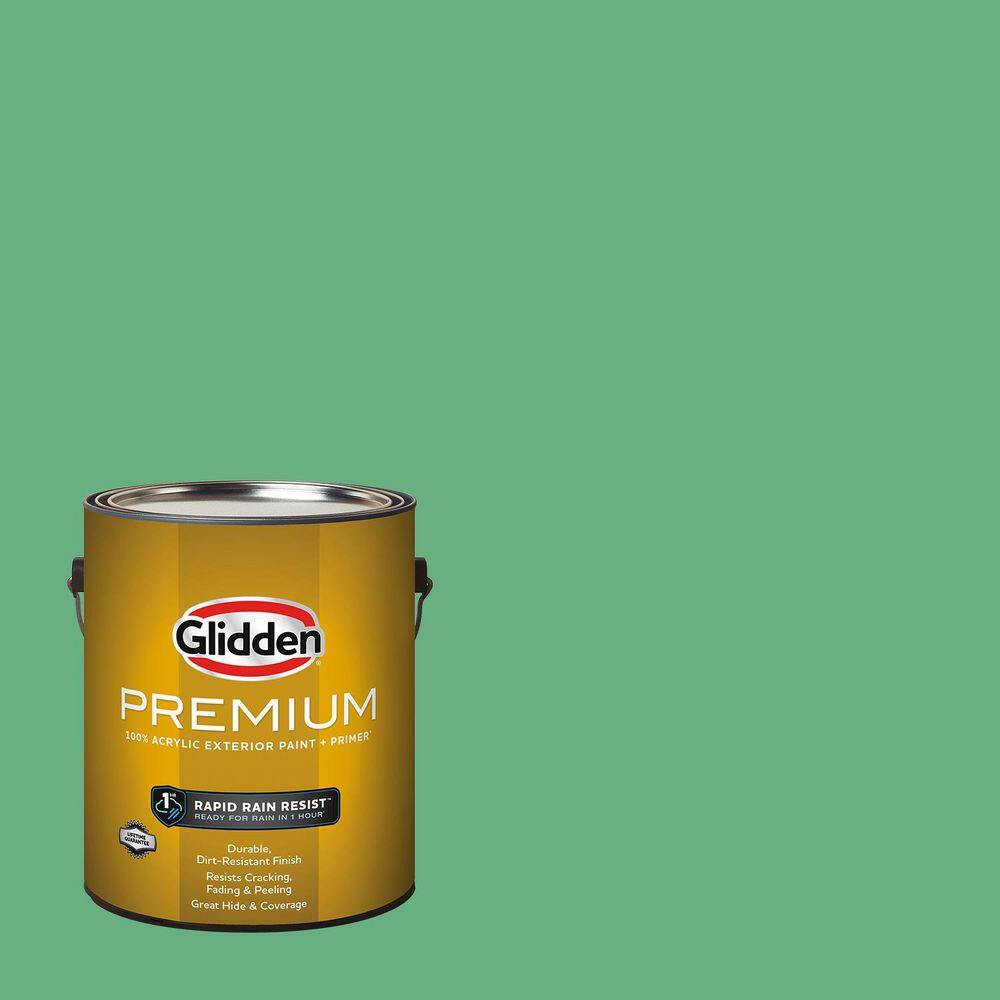 Glidden Premium 1 gal. PPG1226-5 Garden Mint Flat Exterior Latex