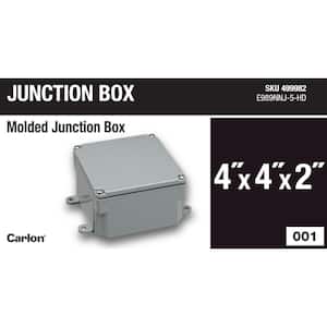 4 in. x 4 in. x 2 in. Gray PVC Junction Box