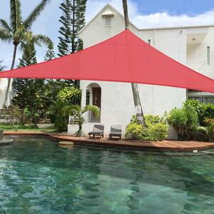 16.4 ft. x 16.4 ft. x 16.4 ft. Red Triangle Sun Shade Sail