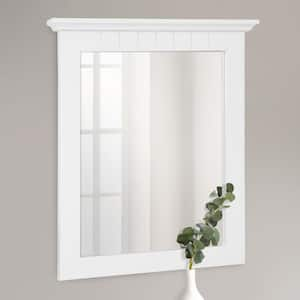 Cottage 21 in. W x 24 in. H Framed Rectangular Bathroom Vanity Mirror in White