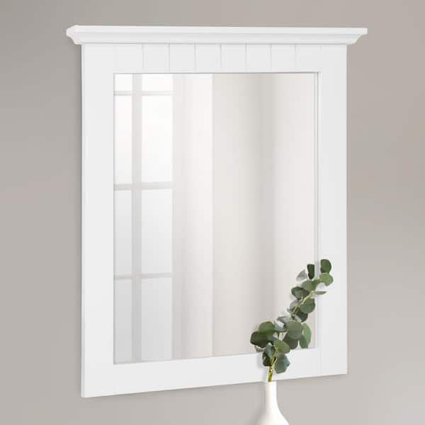 Design House Cottage 21 in. W x 24 in. H Framed Rectangular Bathroom Vanity Mirror in White