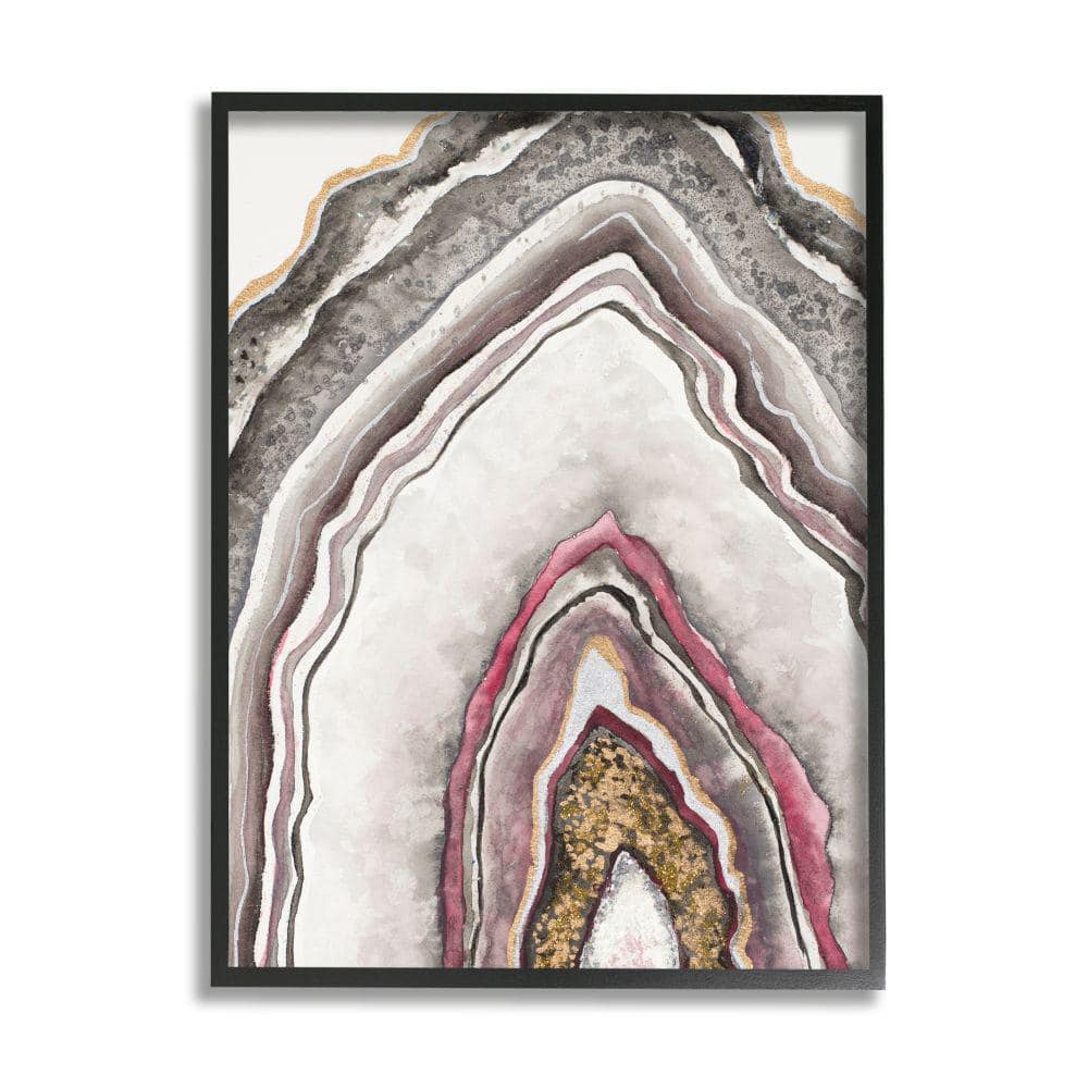 pink geode wall art