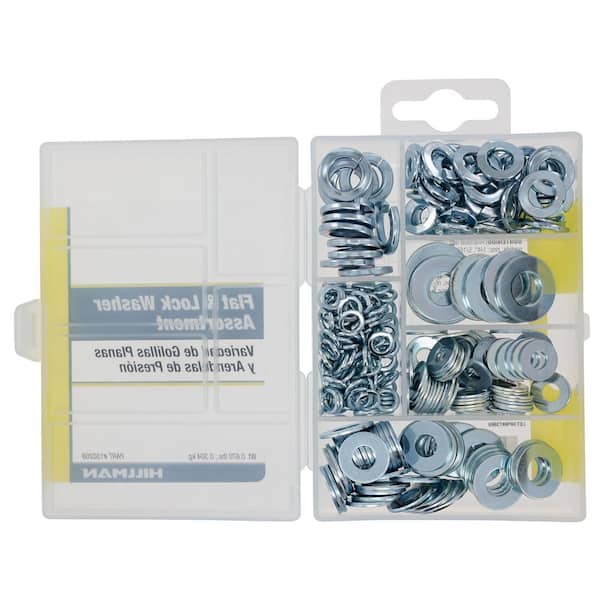 Hillman Zinc Flat and Split Lock Washers Assorted Kit (277-Pack