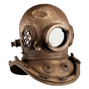 16 in. H Replica Deep Sea Diver's Large Helmet Garden Statue