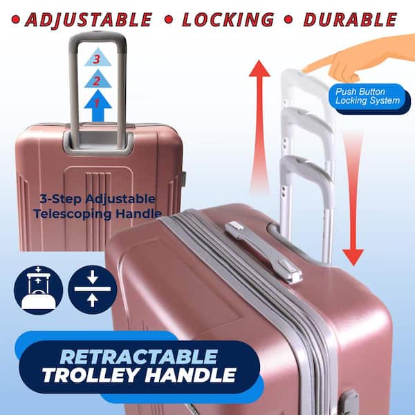 stretchable length travel luggage telescopic handle