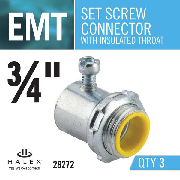 Set of 10 3/4" Zinc Plated Steel Saddle Connector with Insulated Throat 