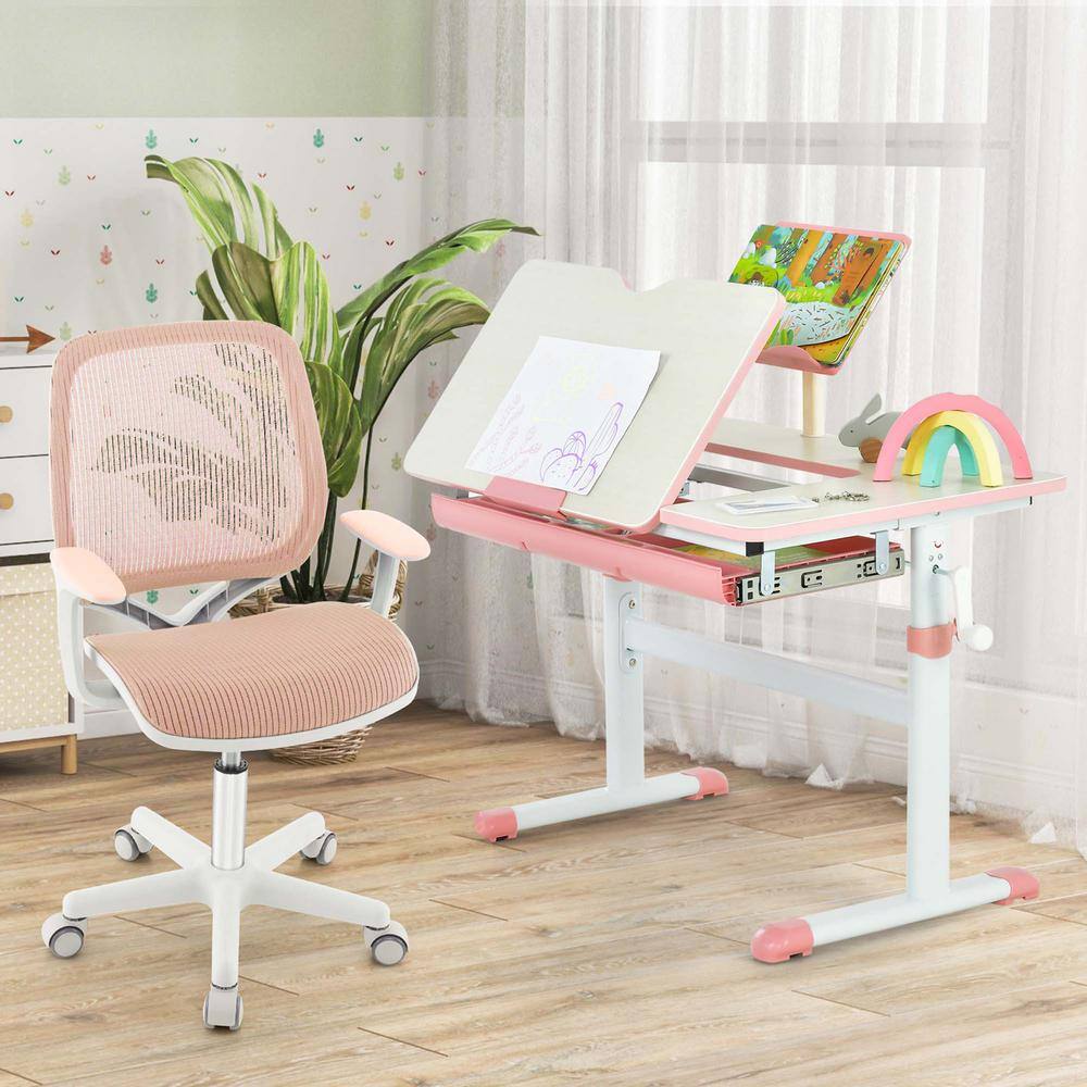 Small Office Desk Chair With Wheels Armless Comfy Computer Chair With Lumbar