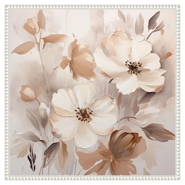 Amanti Art Scented Petals by Lazar studio 22 in. W x 22 in. H. Canvas Wall Art Print Framed in White