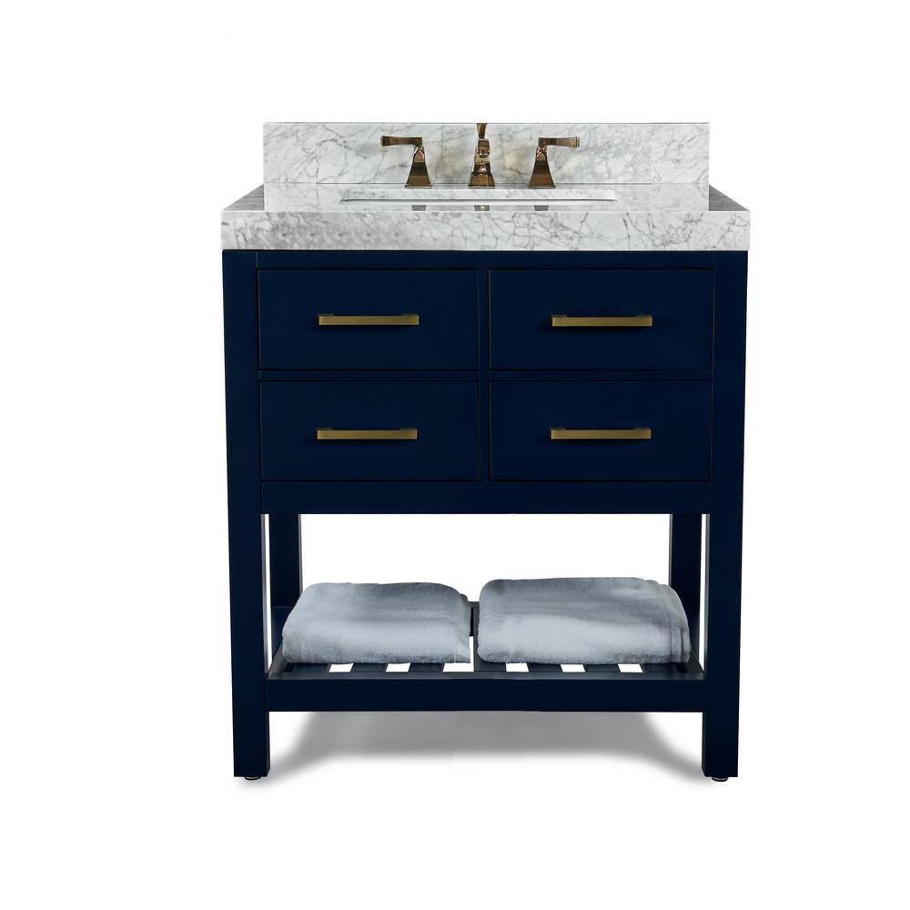 Elizabeth 36'' Heritage Blue Vanity with Marble Countertop