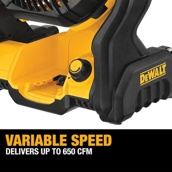 DEWALT - 20-Volt Maximum Lithium-Ion Jobsite Fan with (4) 20-Volt 3.0 Ah Max Premium Battery Packs