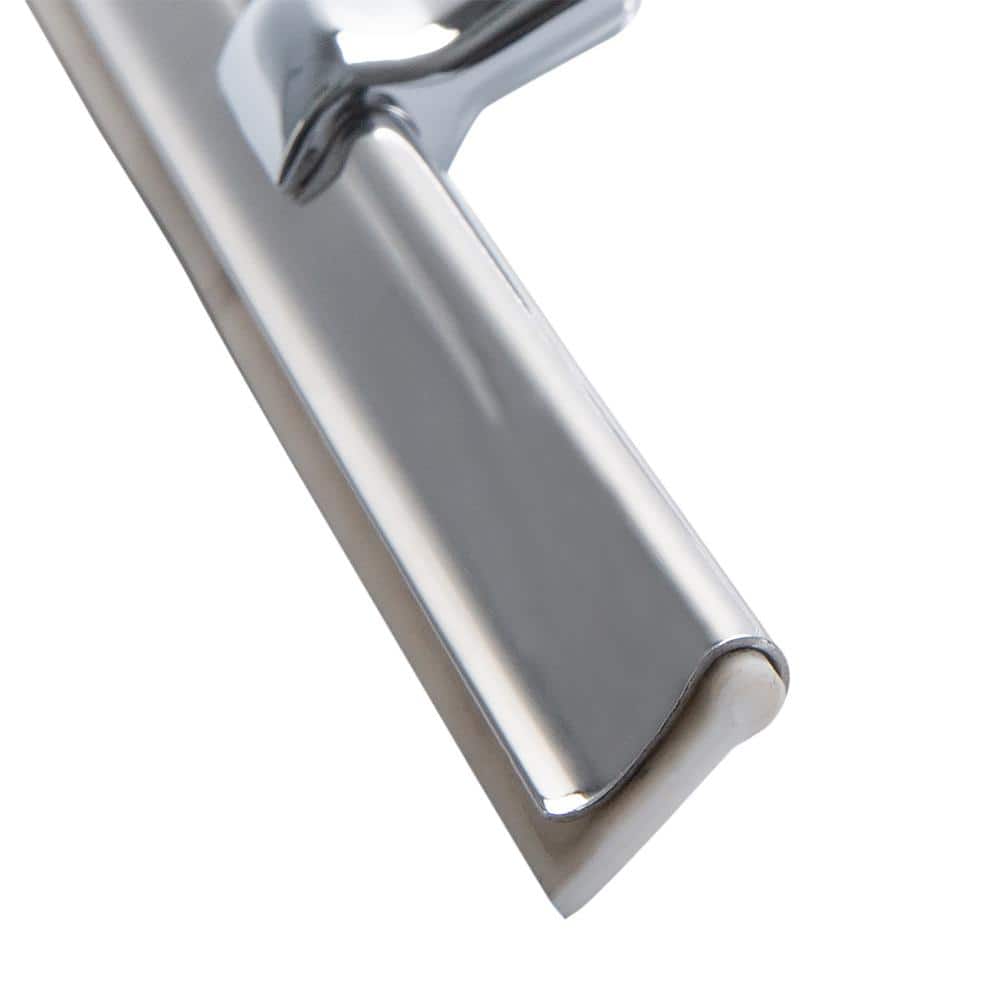 10-Inch Stainless Steel Shower Squeegee with Clear Acrylic Handle