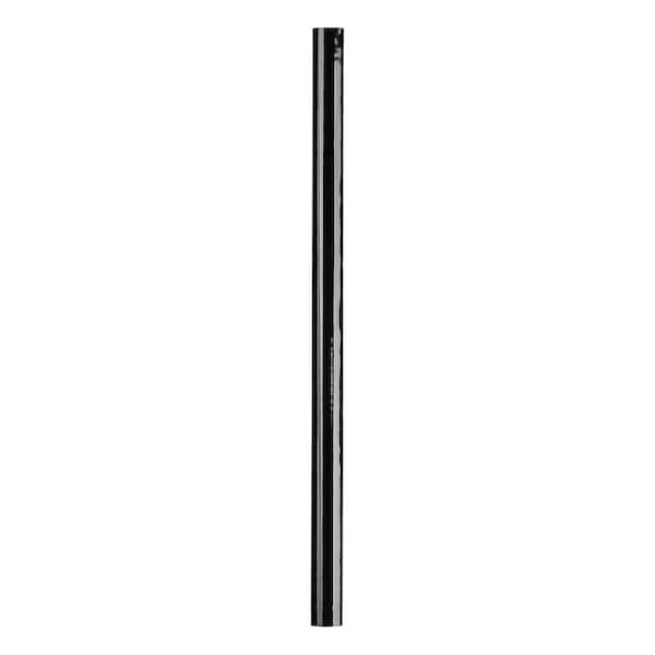 Unbranded Cascades Black 1/2 in. x 12 in. Gloss Ceramic Wall Pencil Trim Tile