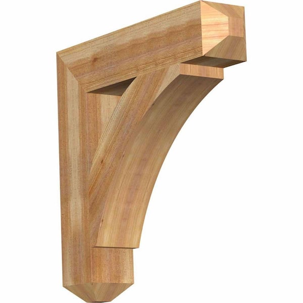 Ekena Millwork 6 in. x 30 in. x 30 in. Western Red Cedar Thorton Craftsman Rough Sawn Bracket