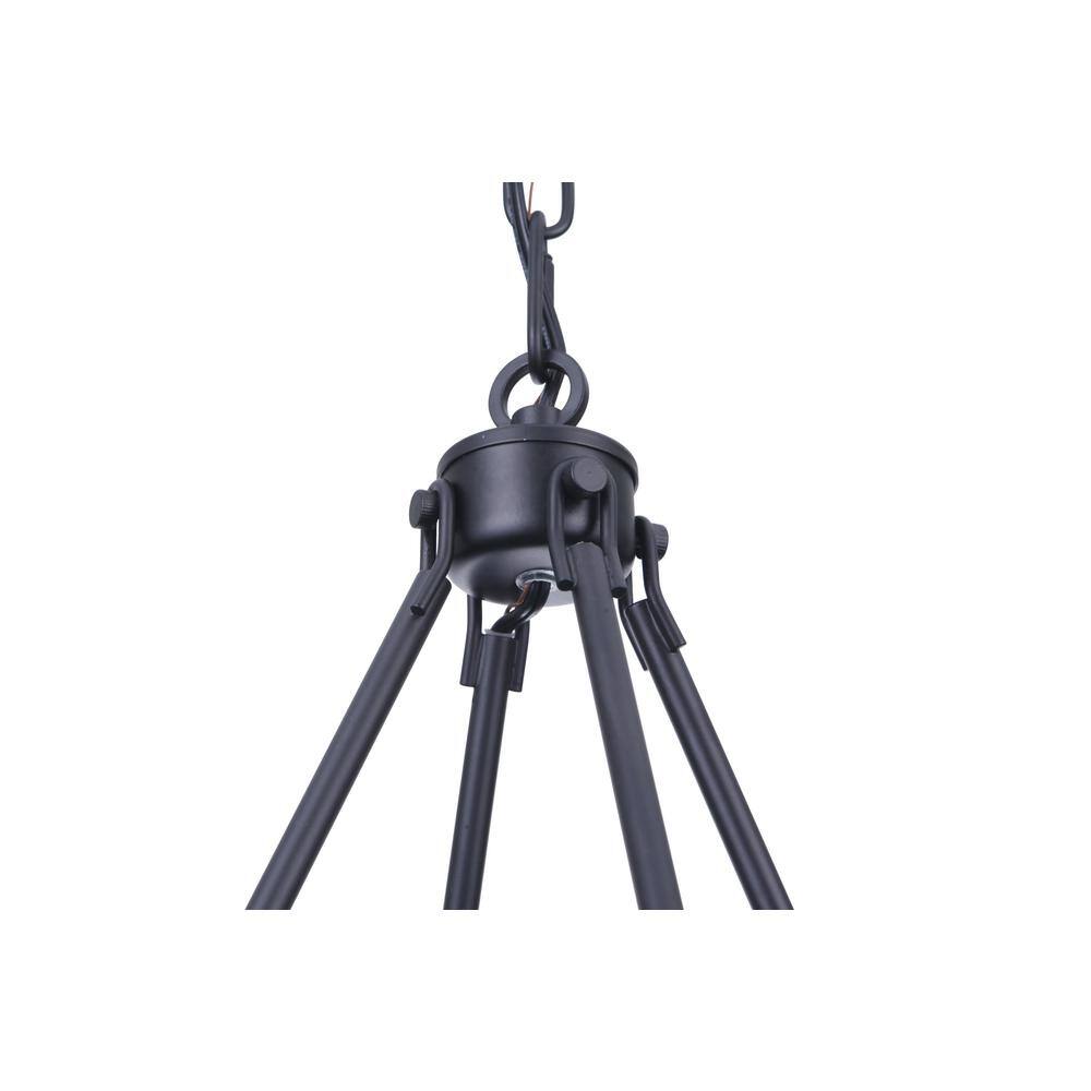Mini Larrson Black Crystal 6-Light Indoor Chandelier